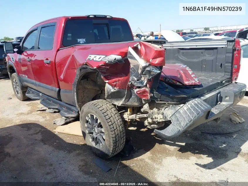2017 Nissan Titan Xd Pro-4X Diesel VIN: 1N6BA1F49HN570239 Lot: 42234545