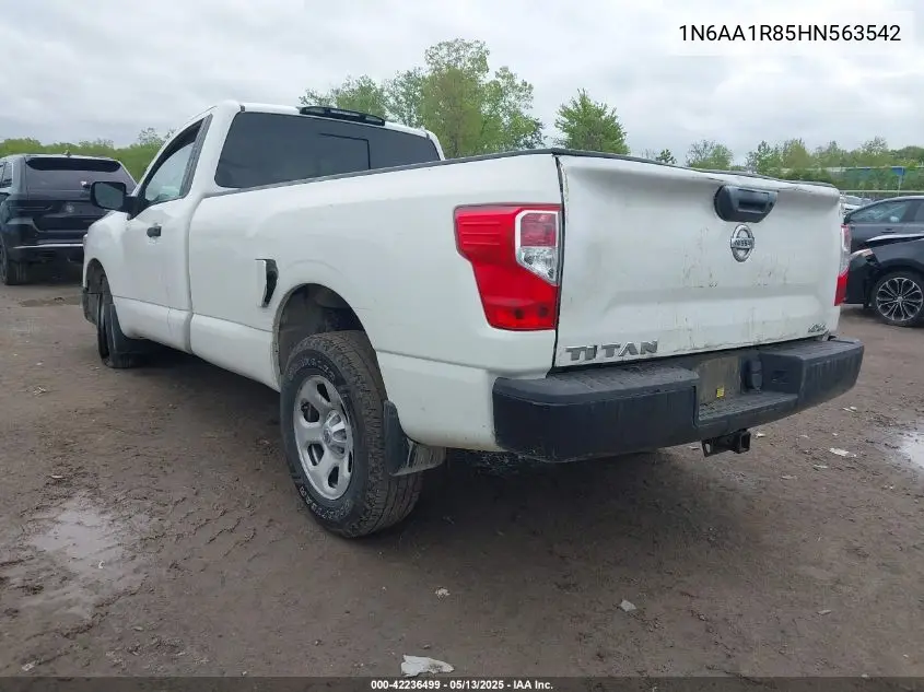 2017 Nissan Titan S VIN: 1N6AA1R85HN563542 Lot: 42236499
