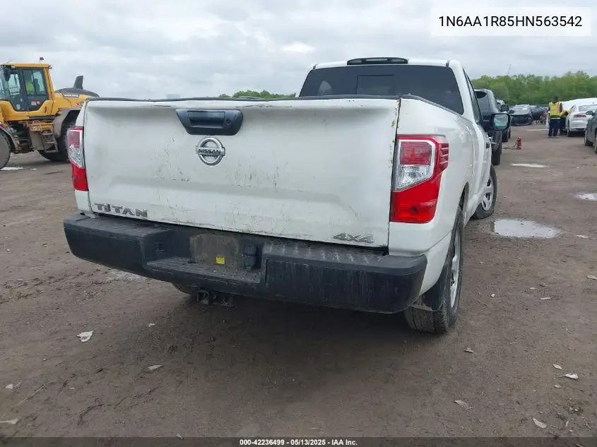 2017 Nissan Titan S VIN: 1N6AA1R85HN563542 Lot: 42236499