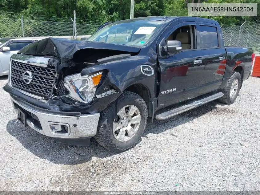 2017 Nissan Titan Sv VIN: 1N6AA1E58HN542504 Lot: 42564921