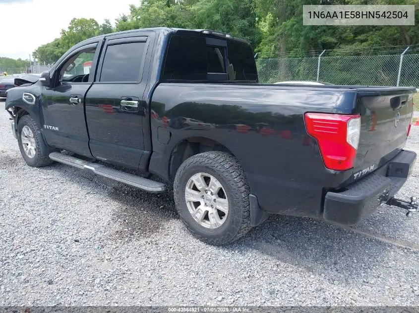 2017 Nissan Titan Sv VIN: 1N6AA1E58HN542504 Lot: 42564921