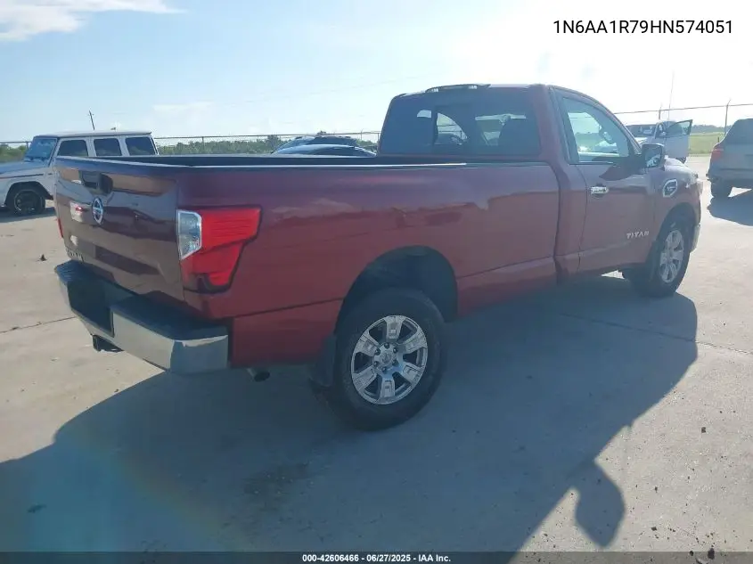 2017 Nissan Titan Sv VIN: 1N6AA1R79HN574051 Lot: 42606466