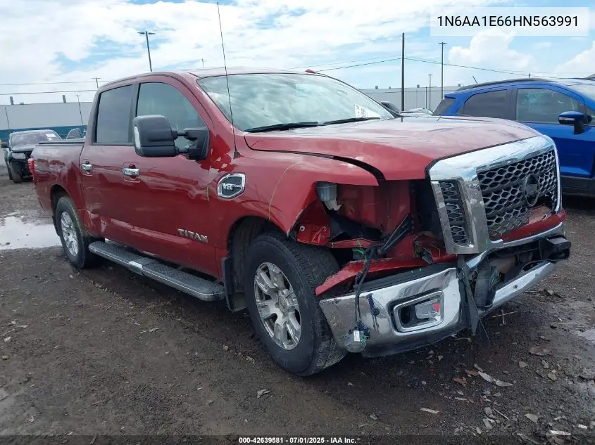 2017 Nissan Titan Sv VIN: 1N6AA1E66HN563991 Lot: 42639581