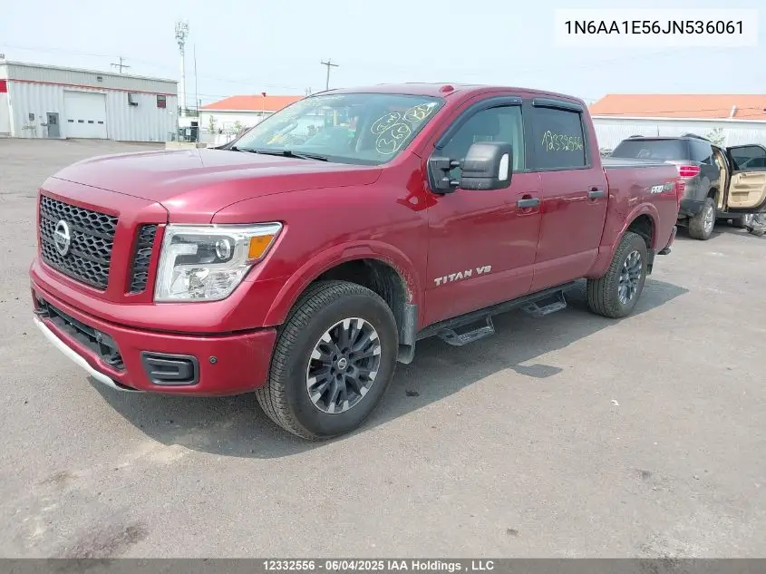 2018 Nissan Titan Sv/Sl/Pro-4X/Plat Res VIN: 1N6AA1E56JN536061 Lot: 12332556