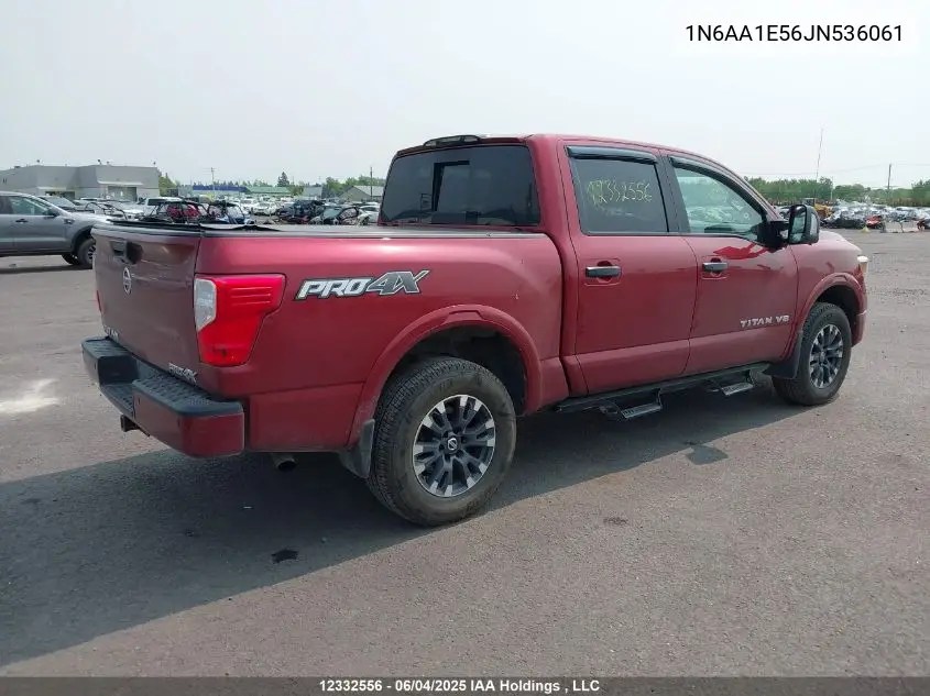 2018 Nissan Titan Sv/Sl/Pro-4X/Plat Res VIN: 1N6AA1E56JN536061 Lot: 12332556