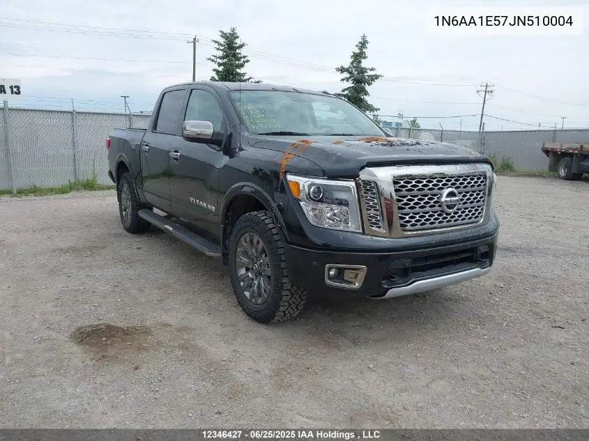 2018 Nissan Titan Sv/Sl/Pro-4X/Plat Res VIN: 1N6AA1E57JN510004 Lot: 12346427
