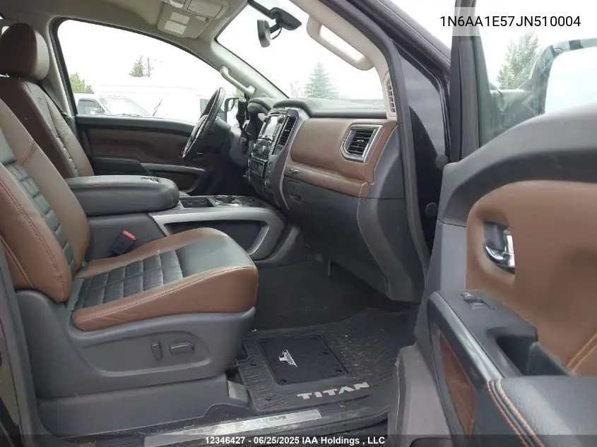 2018 Nissan Titan Sv/Sl/Pro-4X/Plat Res VIN: 1N6AA1E57JN510004 Lot: 12346427