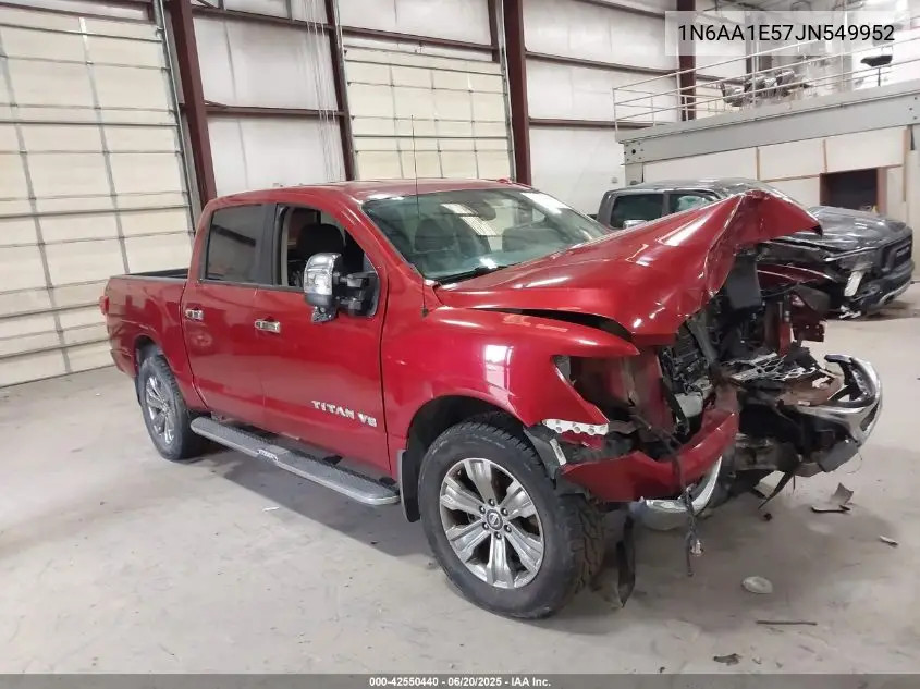 2018 Nissan Titan Sl VIN: 1N6AA1E57JN549952 Lot: 42550440