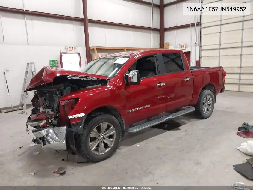 2018 Nissan Titan Sl VIN: 1N6AA1E57JN549952 Lot: 42550440