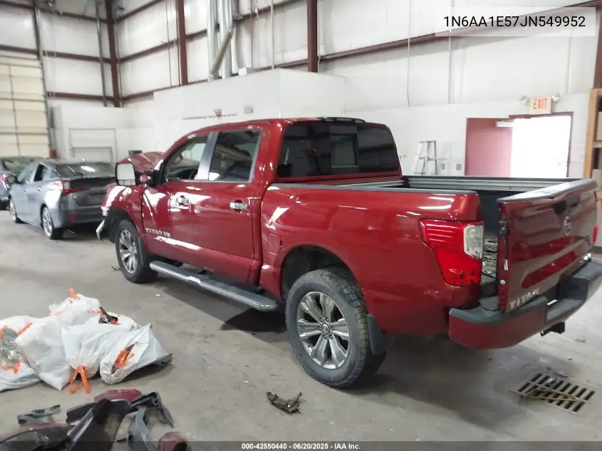 2018 Nissan Titan Sl VIN: 1N6AA1E57JN549952 Lot: 42550440