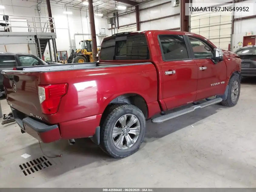 2018 Nissan Titan Sl VIN: 1N6AA1E57JN549952 Lot: 42550440