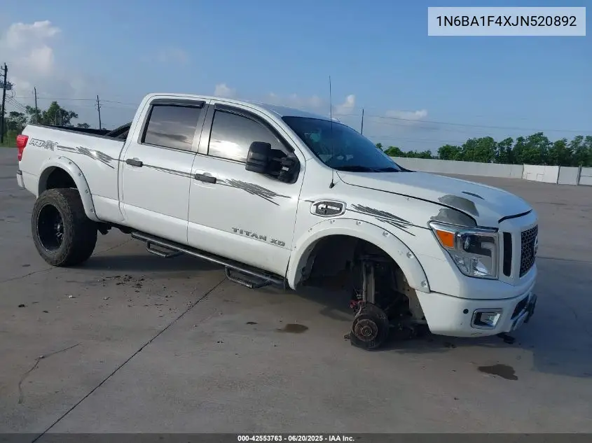 2018 Nissan Titan Xd Pro-4X Diesel VIN: 1N6BA1F4XJN520892 Lot: 42553763