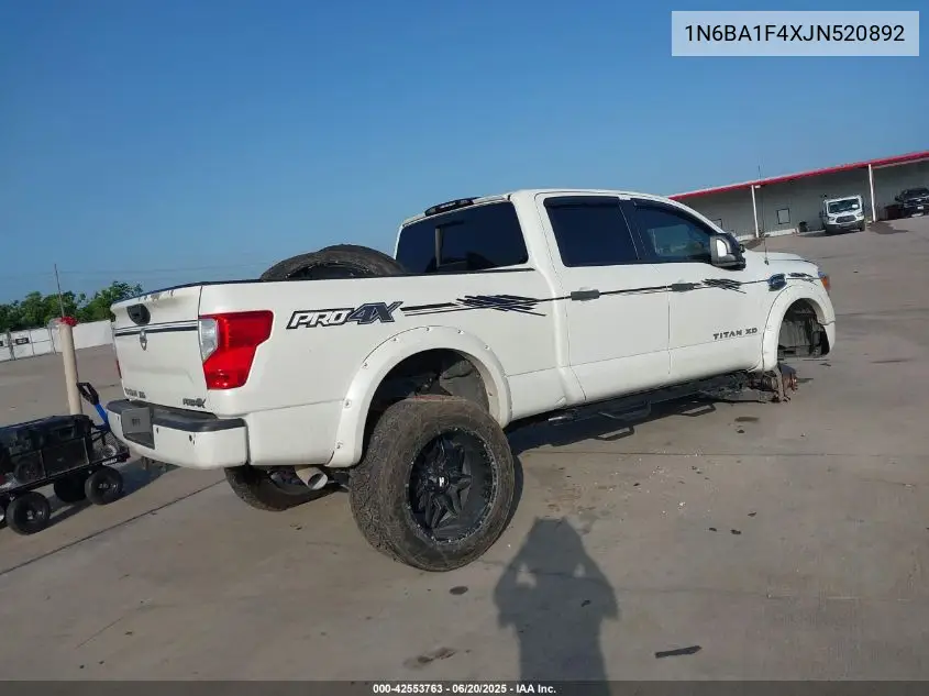 2018 Nissan Titan Xd Pro-4X Diesel VIN: 1N6BA1F4XJN520892 Lot: 42553763
