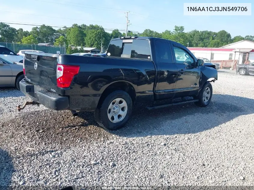 2018 Nissan Titan S VIN: 1N6AA1CJ3JN549706 Lot: 42576550