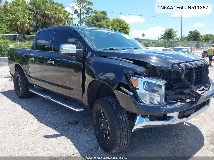 2018 Nissan Titan Sl VIN: 1N6AA1E60JN511357 Lot: 42582405