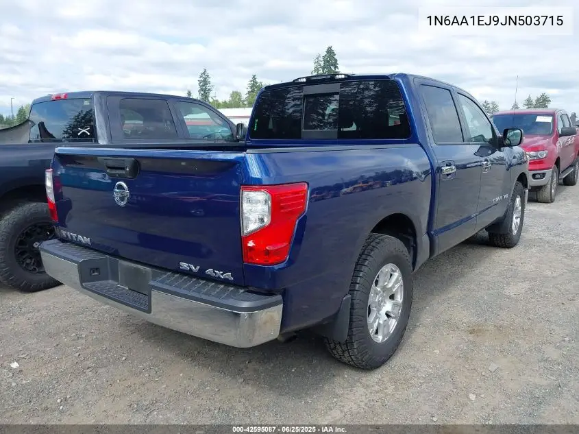 2018 Nissan Titan Sv VIN: 1N6AA1EJ9JN503715 Lot: 42595087