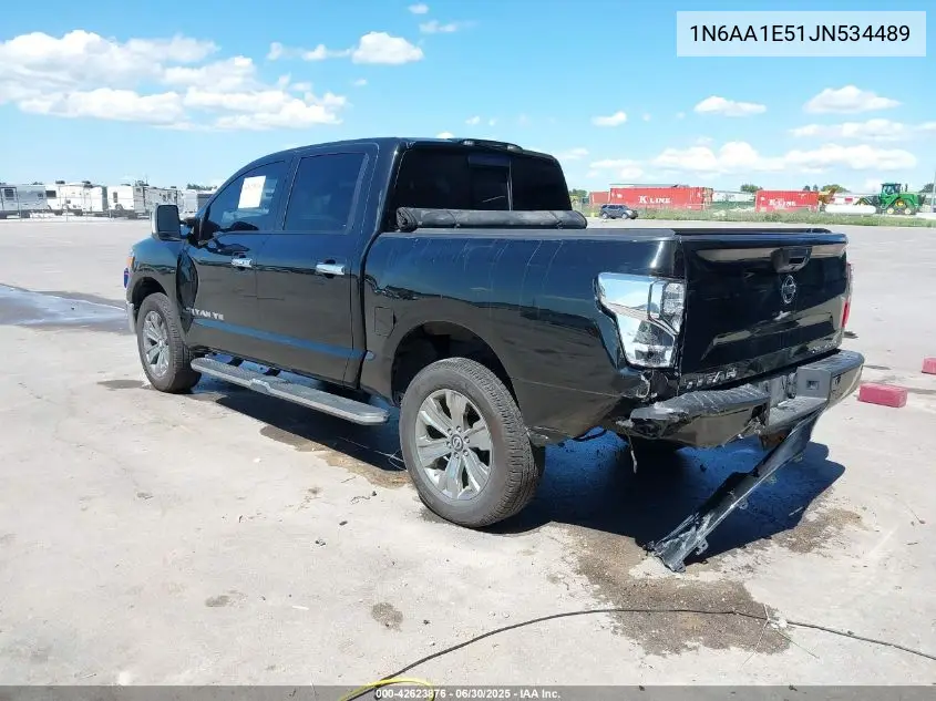 2018 Nissan Titan Sl VIN: 1N6AA1E51JN534489 Lot: 42623876