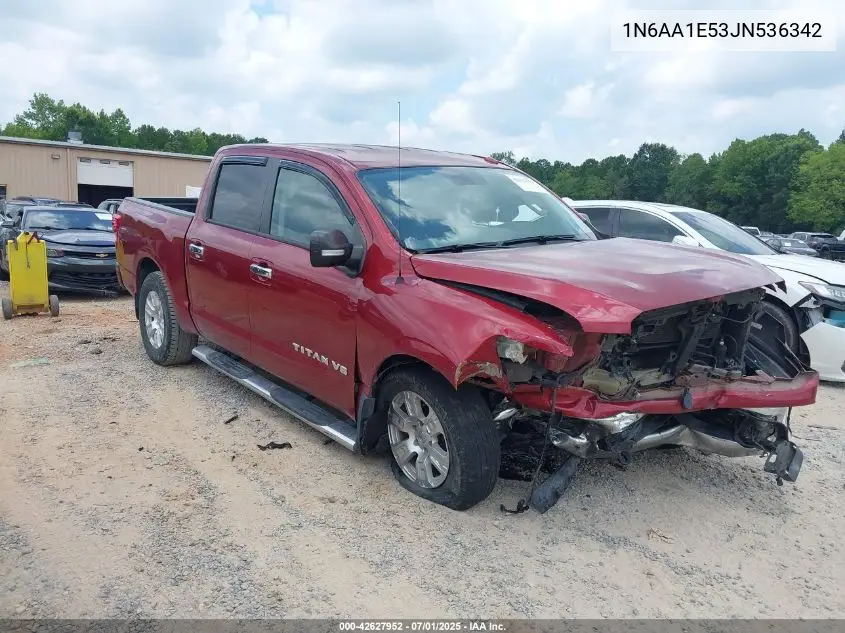 2018 Nissan Titan Sv VIN: 1N6AA1E53JN536342 Lot: 42627952