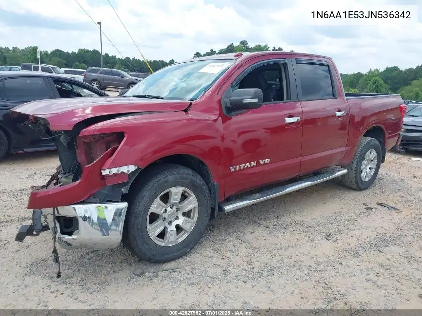 2018 Nissan Titan Sv VIN: 1N6AA1E53JN536342 Lot: 42627952