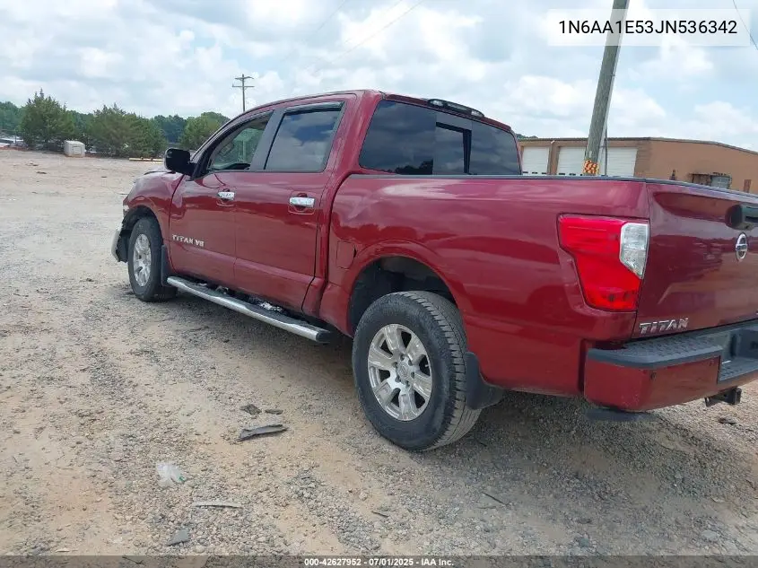 2018 Nissan Titan Sv VIN: 1N6AA1E53JN536342 Lot: 42627952