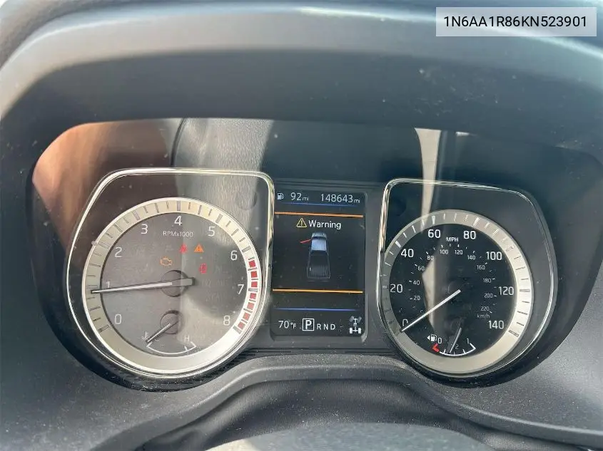2019 Nissan Titan S/Sv VIN: 1N6AA1R86KN523901 Lot: 42260133