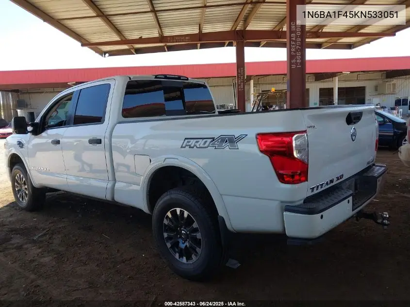 2019 Nissan Titan Xd Pro-4X Diesel VIN: 1N6BA1F45KN533051 Lot: 42587343