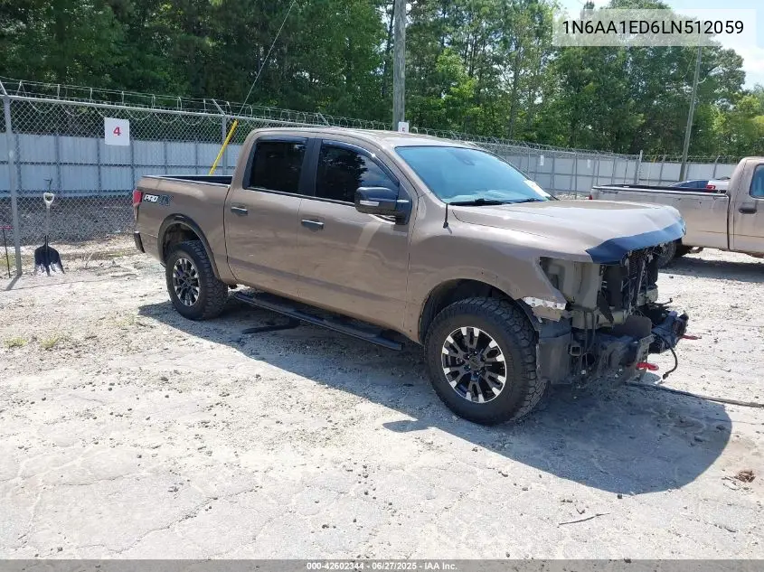 2020 Nissan Titan Pro-4X 4X4 VIN: 1N6AA1ED6LN512059 Lot: 42602344