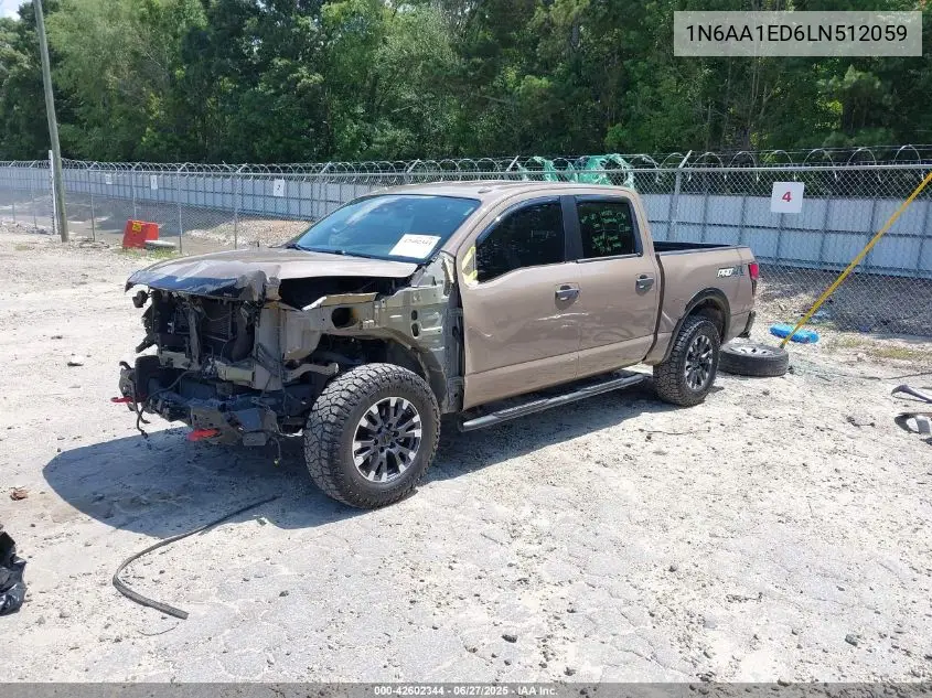 2020 Nissan Titan Pro-4X 4X4 VIN: 1N6AA1ED6LN512059 Lot: 42602344