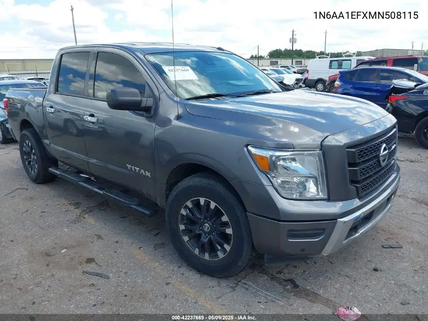 2021 Nissan Titan Sv 4X2 VIN: 1N6AA1EFXMN508115 Lot: 42237669