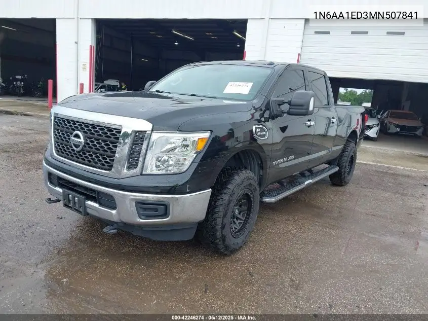 2021 Nissan Titan Pro-4X 4X4 VIN: 1N6AA1ED3MN507841 Lot: 42246274