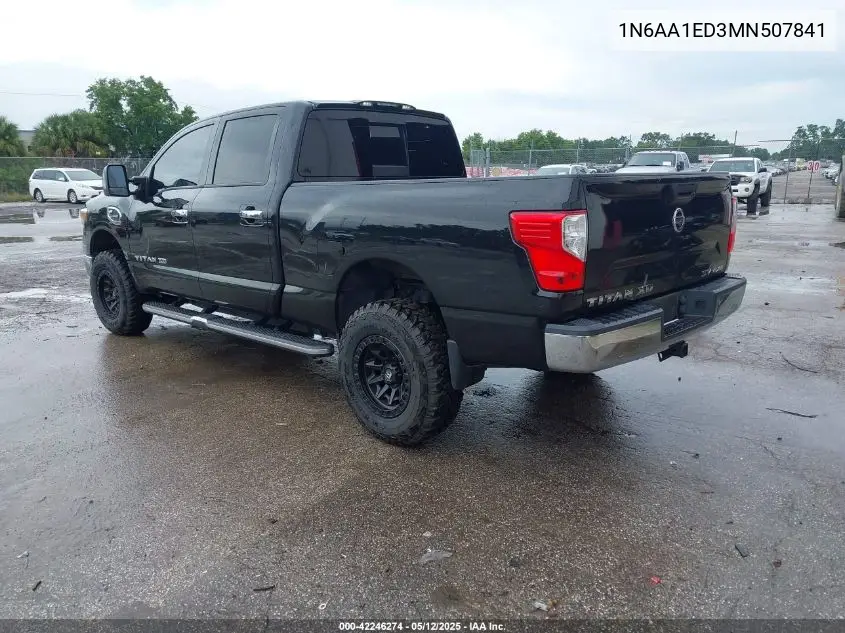 2021 Nissan Titan Pro-4X 4X4 VIN: 1N6AA1ED3MN507841 Lot: 42246274