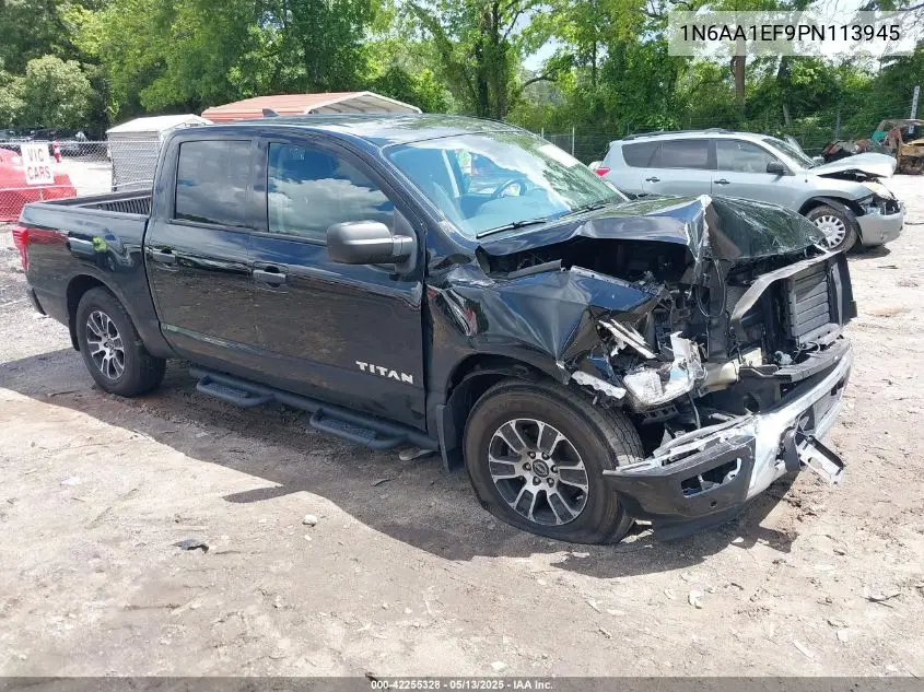 2023 Nissan Titan Sv 4X2 VIN: 1N6AA1EF9PN113945 Lot: 42255328