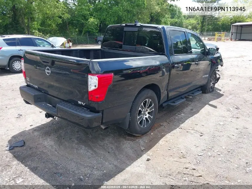 2023 Nissan Titan Sv 4X2 VIN: 1N6AA1EF9PN113945 Lot: 42255328