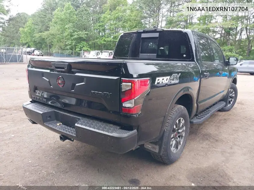 2024 Nissan Titan Pro-4X 4X4 VIN: 1N6AA1EDXRN107704 Lot: 42223461