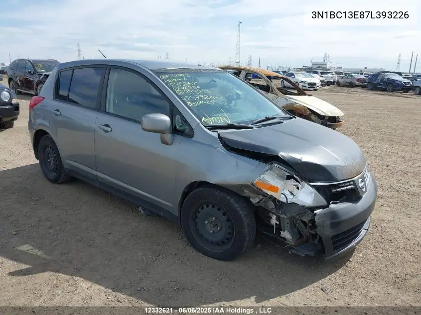 2007 Nissan Versa 1.8Sl VIN: 3N1BC13E87L393226 Lot: 12332621