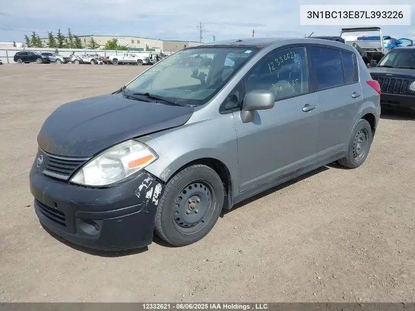 2007 Nissan Versa 1.8Sl VIN: 3N1BC13E87L393226 Lot: 12332621