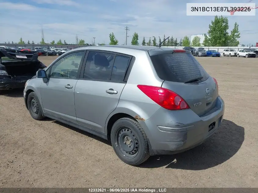 2007 Nissan Versa 1.8Sl VIN: 3N1BC13E87L393226 Lot: 12332621