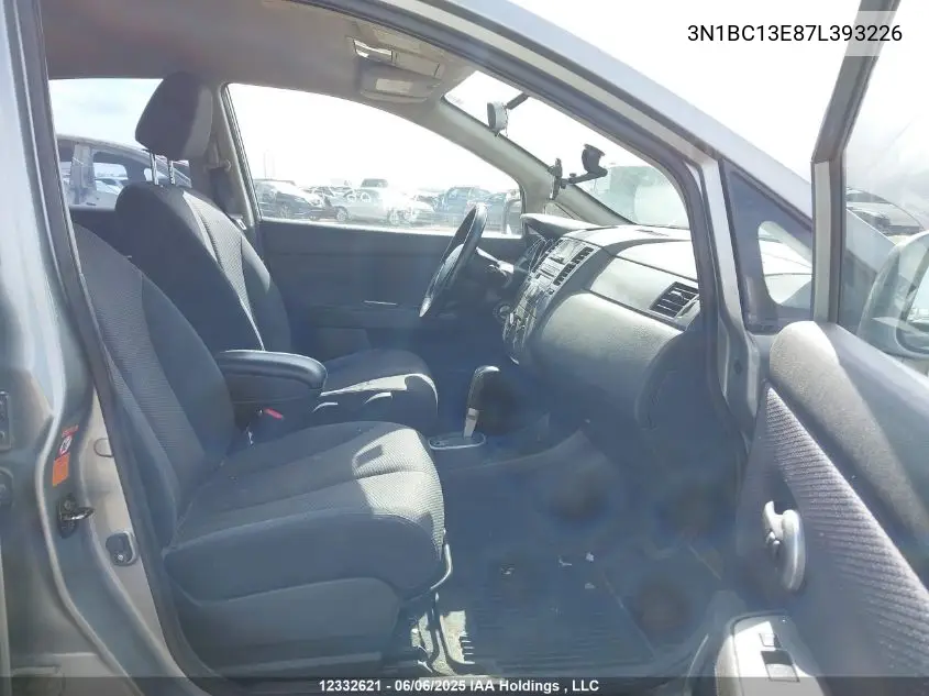 2007 Nissan Versa 1.8Sl VIN: 3N1BC13E87L393226 Lot: 12332621