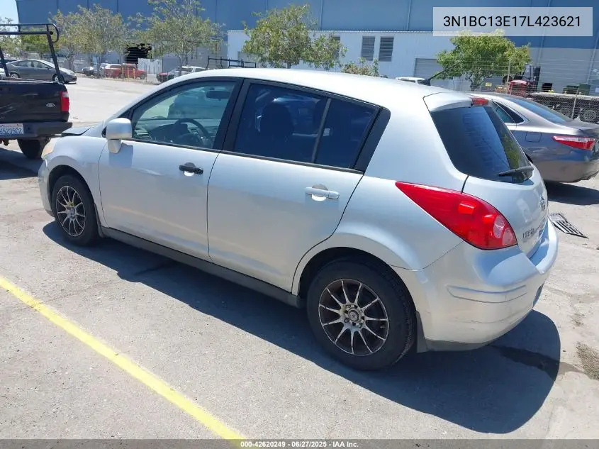 2007 Nissan Versa 1.8S VIN: 3N1BC13E17L423621 Lot: 42620249
