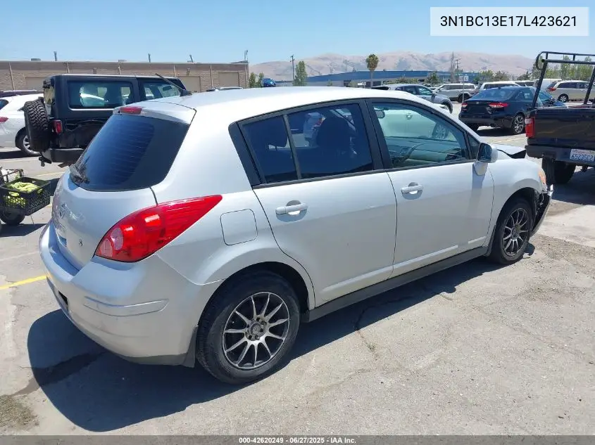 2007 Nissan Versa 1.8S VIN: 3N1BC13E17L423621 Lot: 42620249