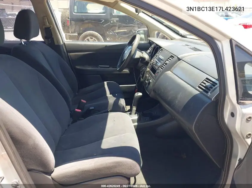 2007 Nissan Versa 1.8S VIN: 3N1BC13E17L423621 Lot: 42620249