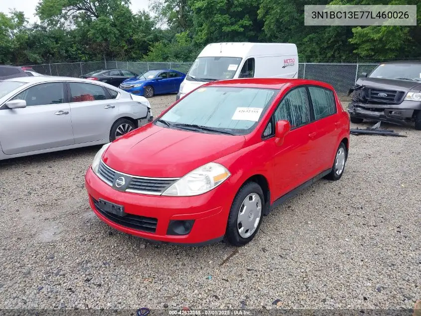 2007 Nissan Versa S/Sl VIN: 3N1BC13E77L460026 Lot: 42632355