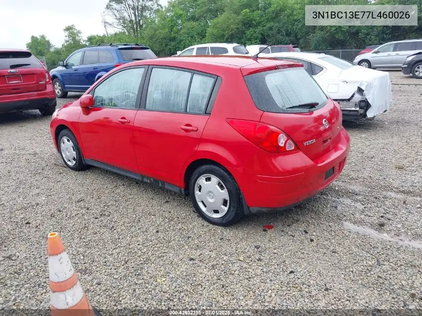 2007 Nissan Versa S/Sl VIN: 3N1BC13E77L460026 Lot: 42632355