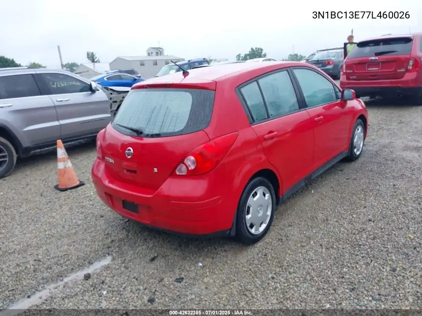 2007 Nissan Versa S/Sl VIN: 3N1BC13E77L460026 Lot: 42632355