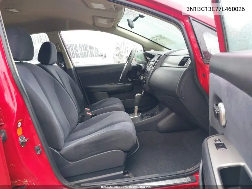 2007 Nissan Versa S/Sl VIN: 3N1BC13E77L460026 Lot: 42632355