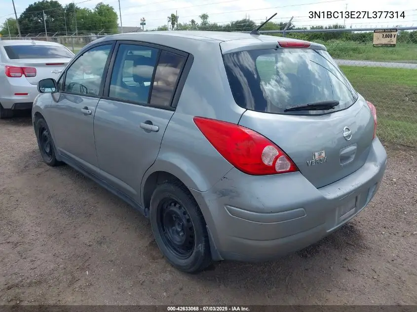 2007 Nissan Versa 1.8S VIN: 3N1BC13E27L377314 Lot: 42633068