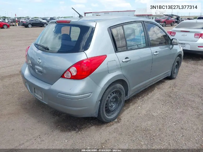 2007 Nissan Versa 1.8S VIN: 3N1BC13E27L377314 Lot: 42633068