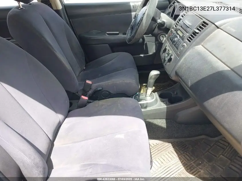2007 Nissan Versa 1.8S VIN: 3N1BC13E27L377314 Lot: 42633068