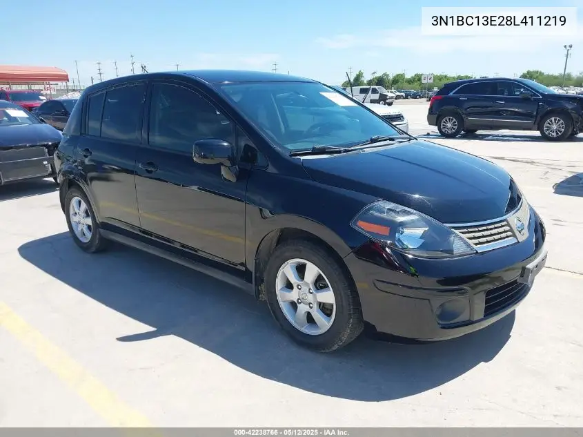 2008 Nissan Versa 1.8Sl VIN: 3N1BC13E28L411219 Lot: 42238766