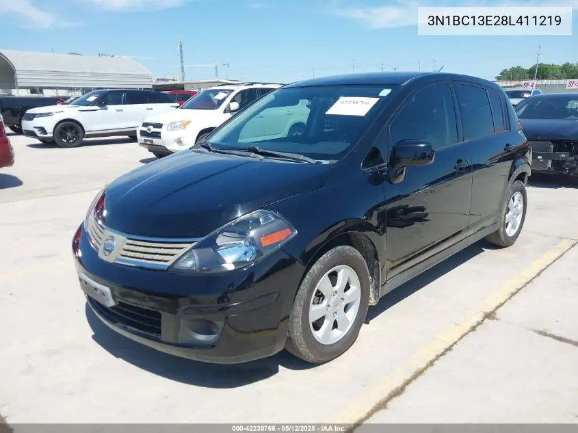2008 Nissan Versa 1.8Sl VIN: 3N1BC13E28L411219 Lot: 42238766